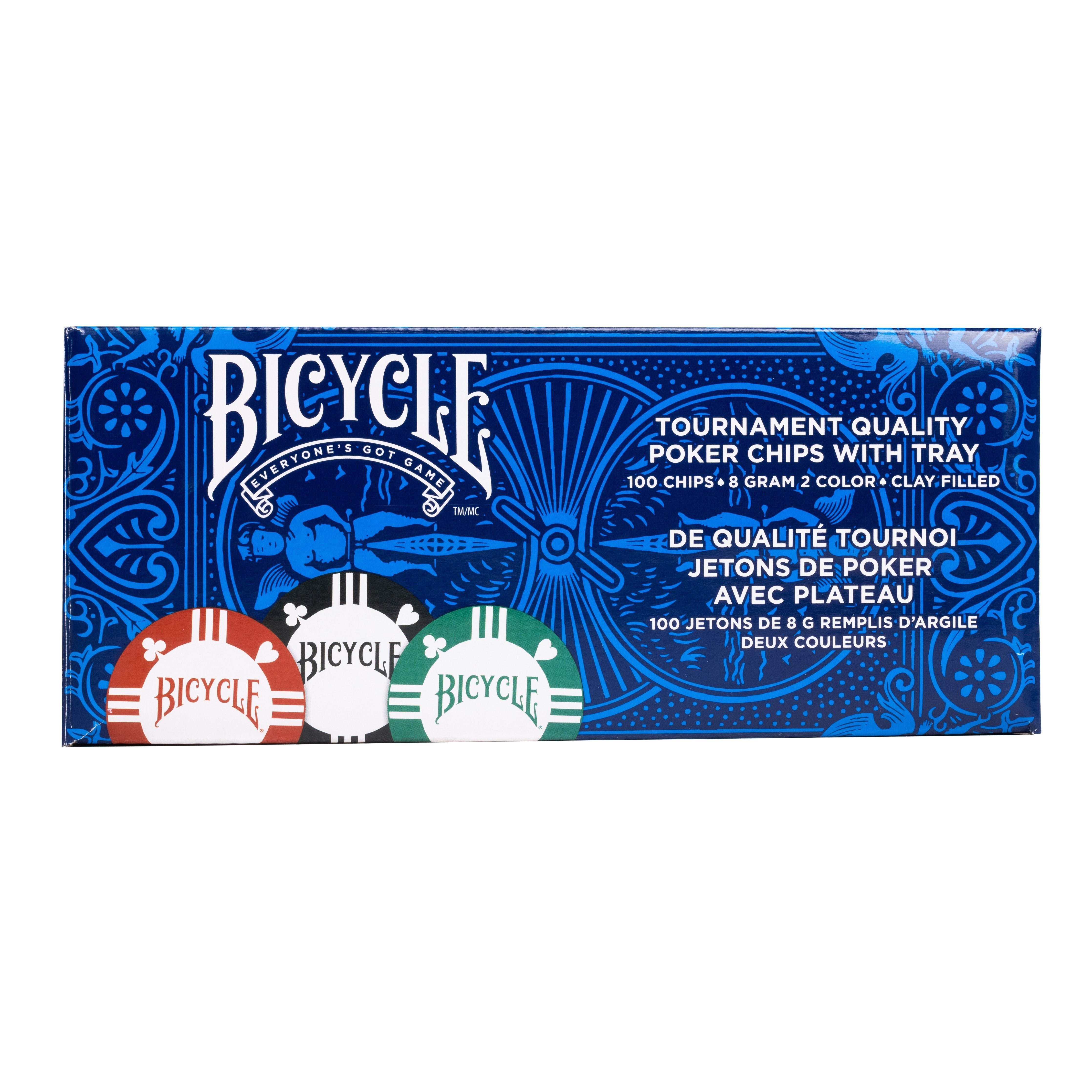EAN 0073854010716 - Bicycle 8G CLAY CHIPS (100 pcs) Fichas de póquer imagen 4