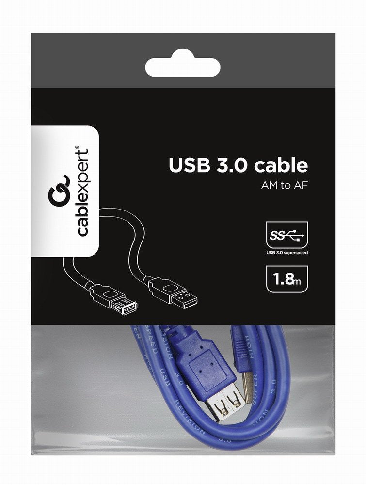 Gembird Cable Usb 3.0  A/A ( Alargo) 1.80m M/H Azul Ccp-Usb3-Amaf-6