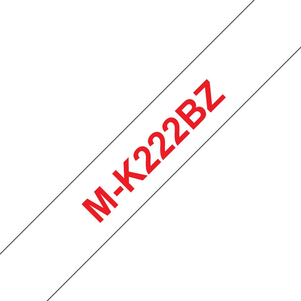 EAN 4977766624893 - Brother M-K222BZ cinta para impresora de etiquetas Rojo sobre blanco imagen 1