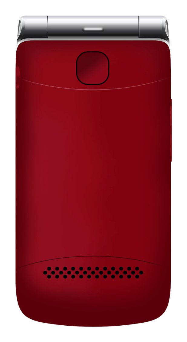 Beafon Sl605 Lte, 4g, Plateado Line, Móvil Plegable Con Teclas Grandes, Rojo-Plateado