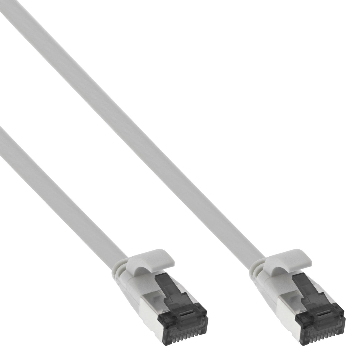 Cable De Red Plano Inline, U/Ftp, Cat.8.1, Tpe Libre De Halógenos, Gris, 3m