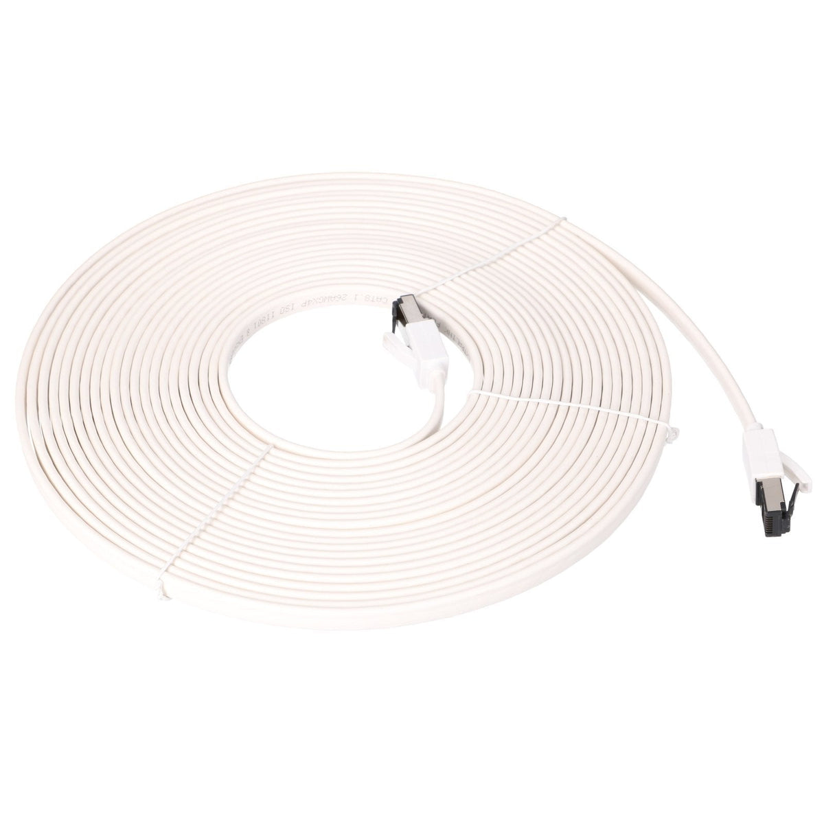Extralink Lan Patchcord Cat.8 U Ftp 10m 40g Flat Shielded Foiled Twisted Pair Bare Copper White