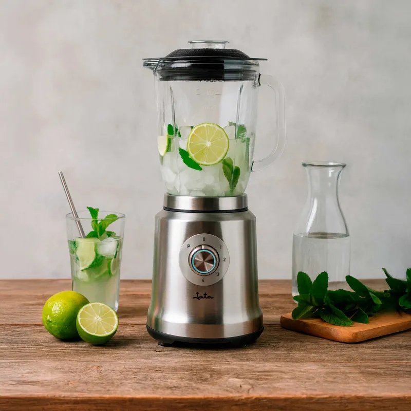 EAN 8421078037705 - JATA JEBT1241 licuadora 1,75 L Batidora de vaso 1200 W Metálico, Transparente imagen 5