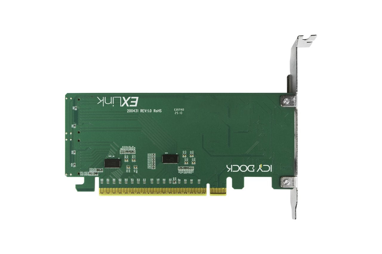 Icydock Adaptador 2x Slimsas 8i To Pcie Adaptador With Redriver