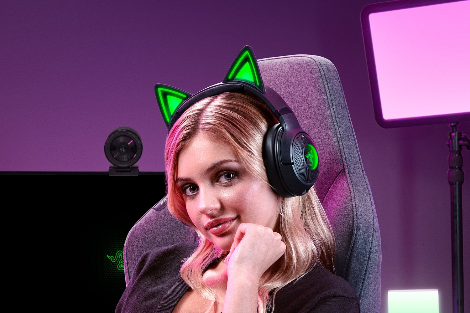 Auriculares Razer Kraken Kitty V2 Bt Negro (Rz04-04860500-R3m1)