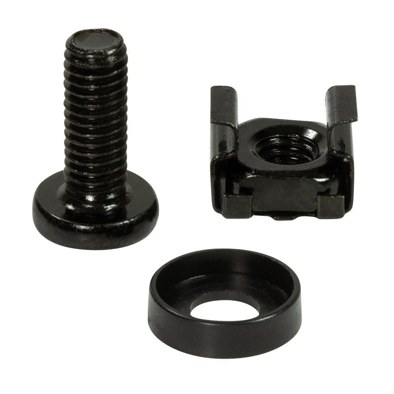 Logilink Ac116 Kit De Tornillos + Tuercas  M6, Negro, 50 Und