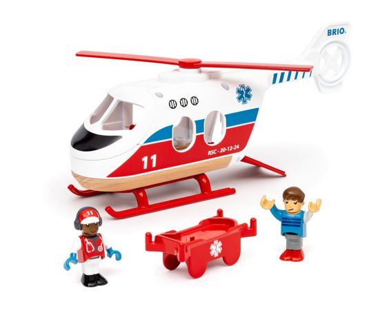 Vehículo De Juguete De Helicóptero De Rescate Mundial Brio 63602200