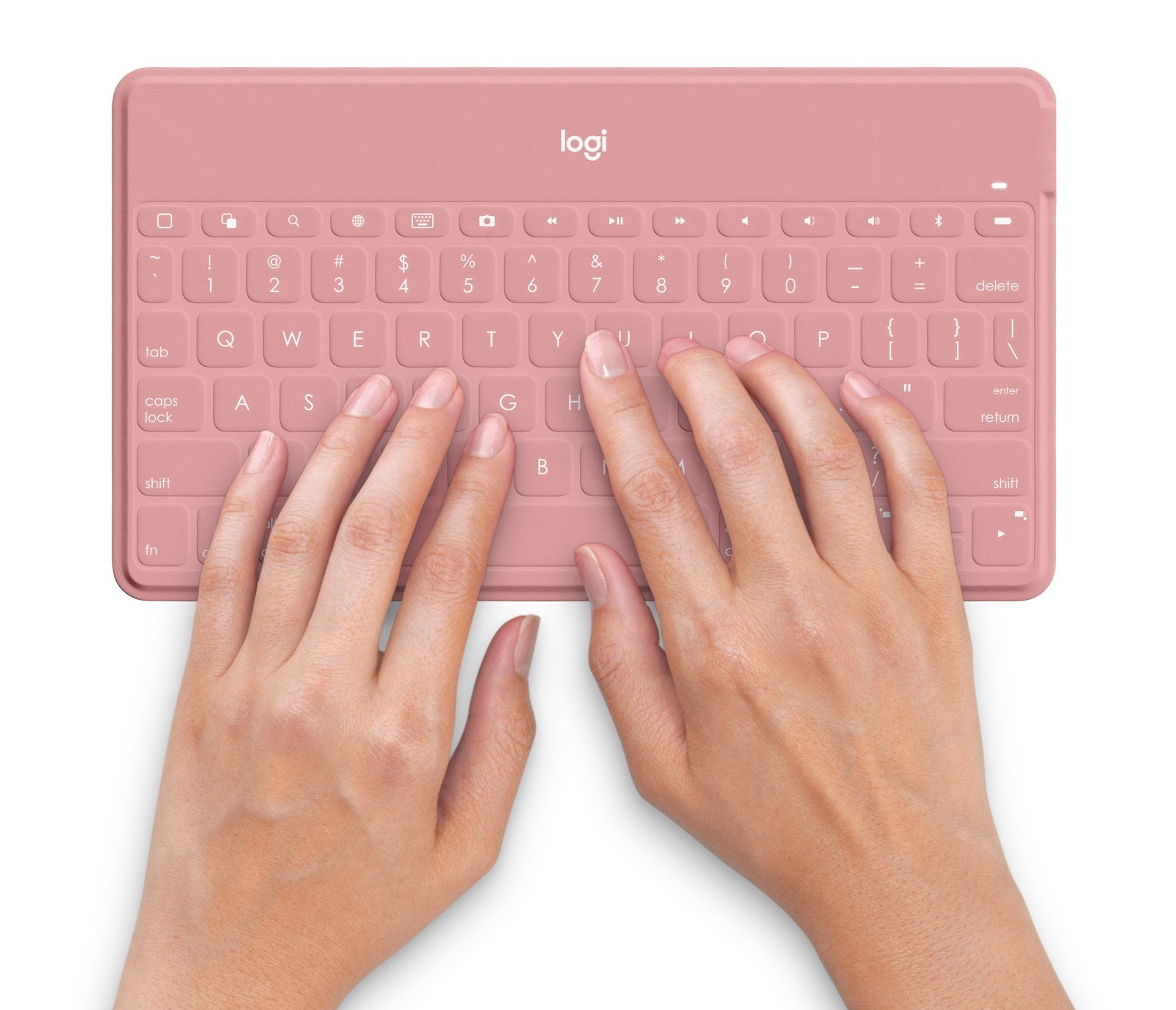 Teclado Compacto Inalámbrico Por Bluetooth Logitech Keys-To-Go Para Iphone Rosa