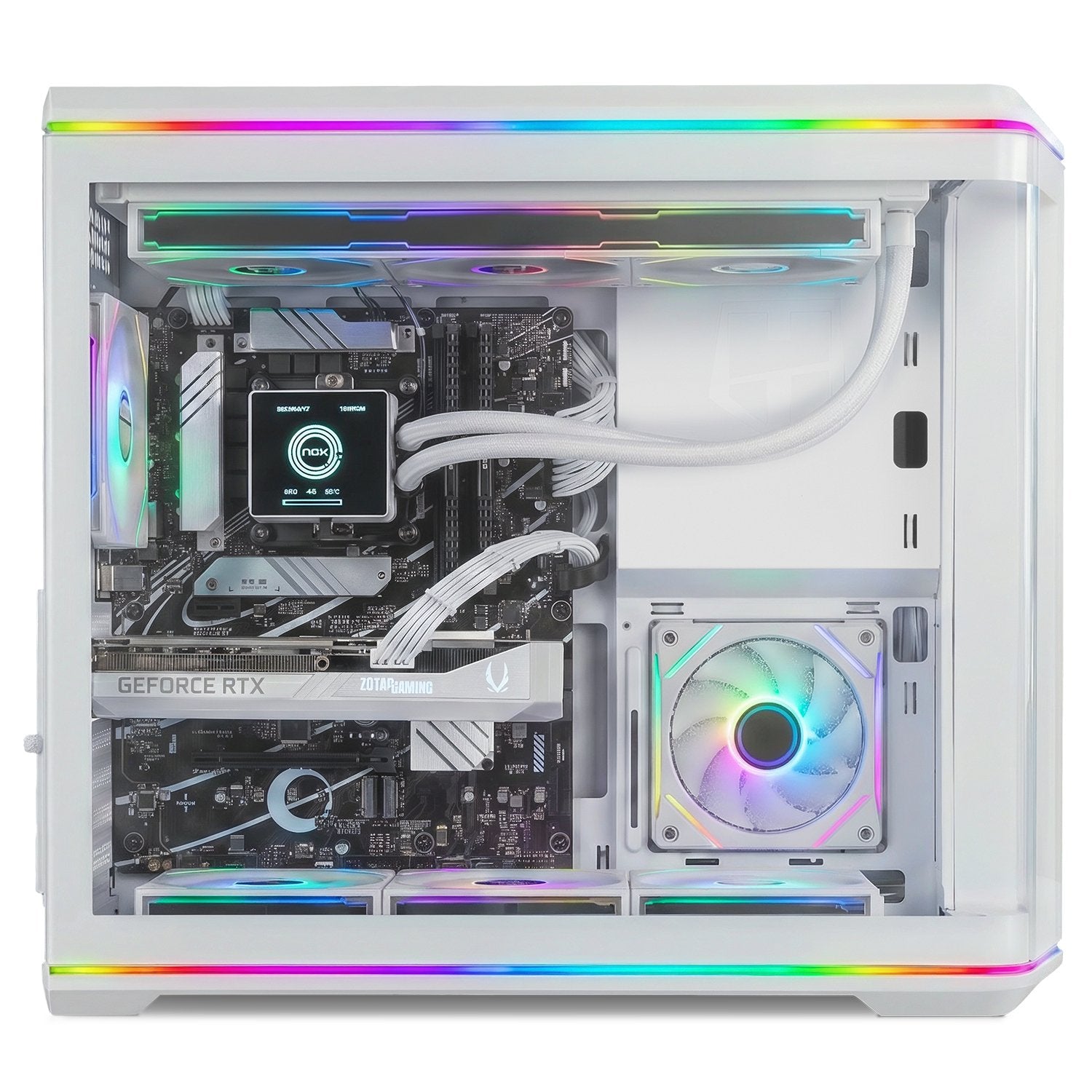 Caja Gaming Semitorre Nox Hummer Anvil Blanca