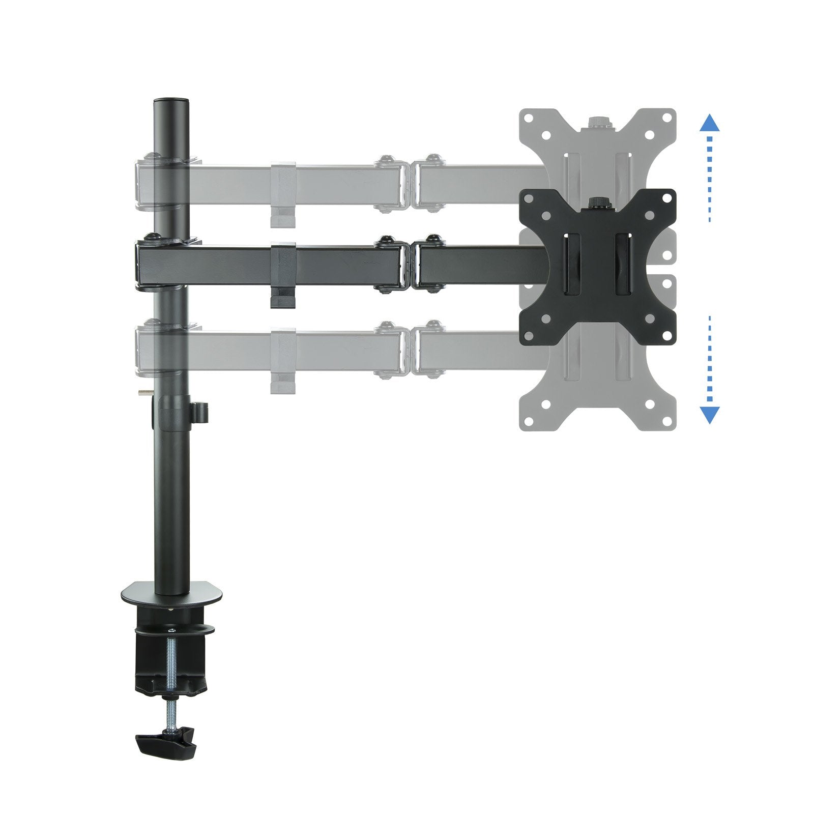 Tooq Soporte De Mesa Con Brazo Articulado Para Monitor De 13"-32" - Giratorio E Inclinable - Gestion De Cables - Peso