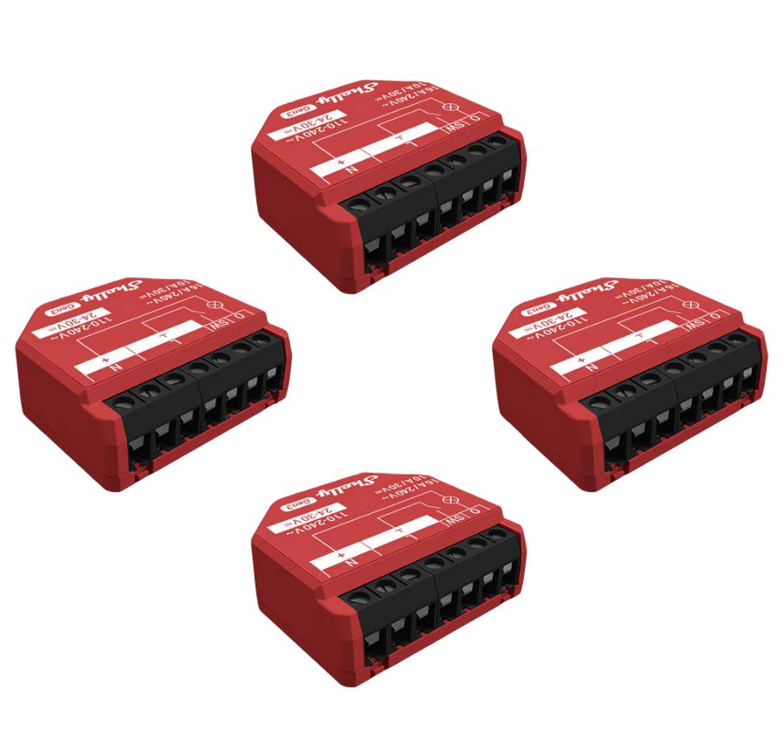 Shelly · Unterputz · \"1pm Gen3\" · 4er Pack · Relais · Max 16a · 1 Kanal · Wlan · Bt
