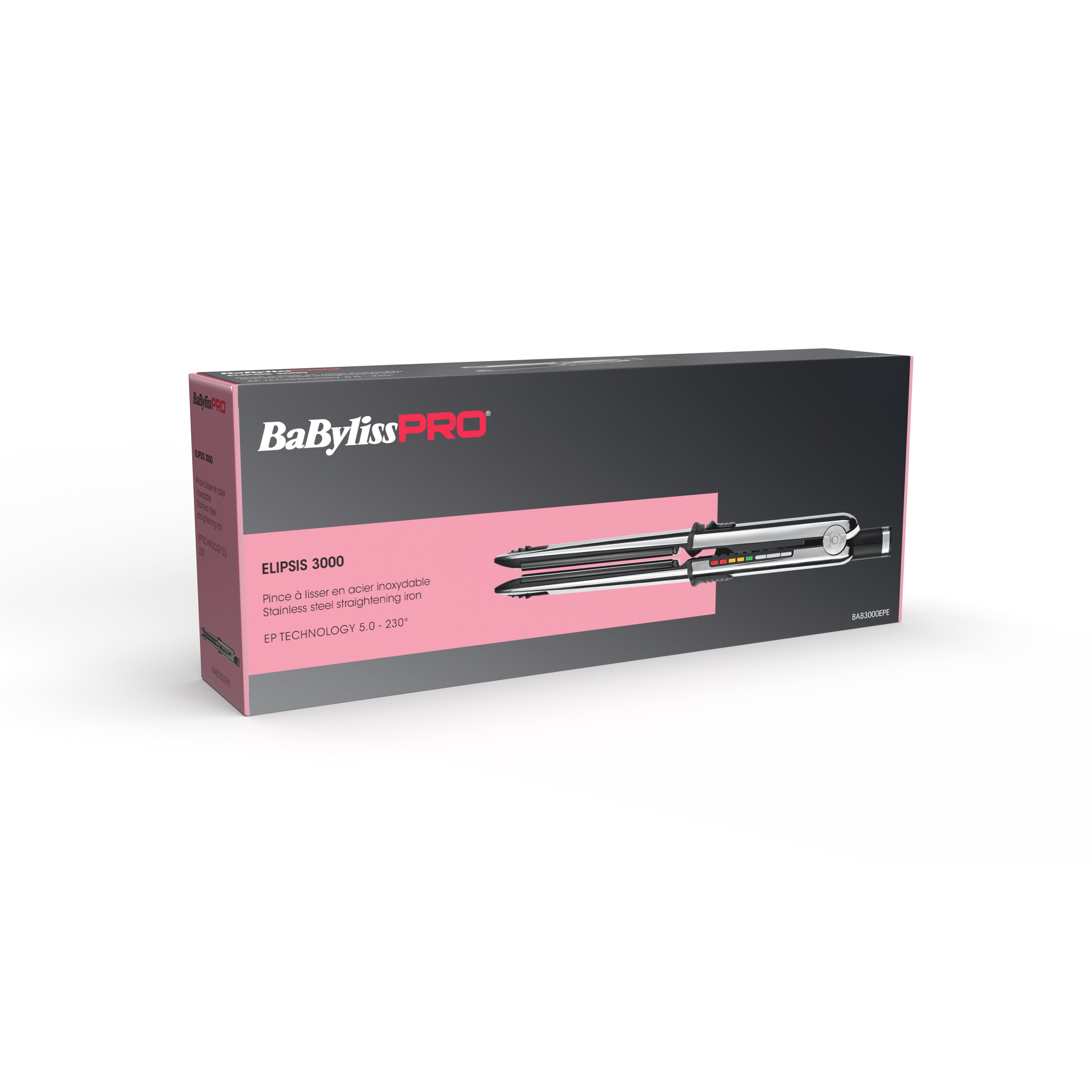 EAN 3030050121759 - BaByliss ELIPSIS3000 STYLER Plancha de pelo Caliente Negro 55 W 2,7 m imagen 3
