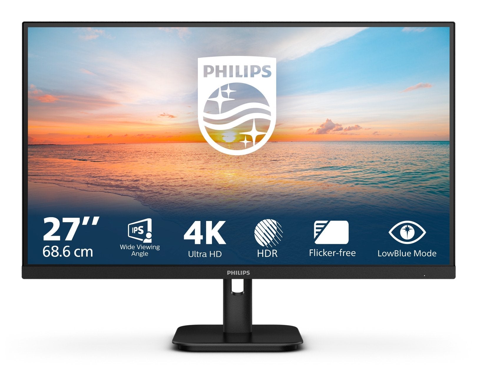Monitor Philips 27e1n1800a 00 27" Ips 4k Uhd 60hz 350cd M2 4ms 2xhdmi2.0 Dp Speakers