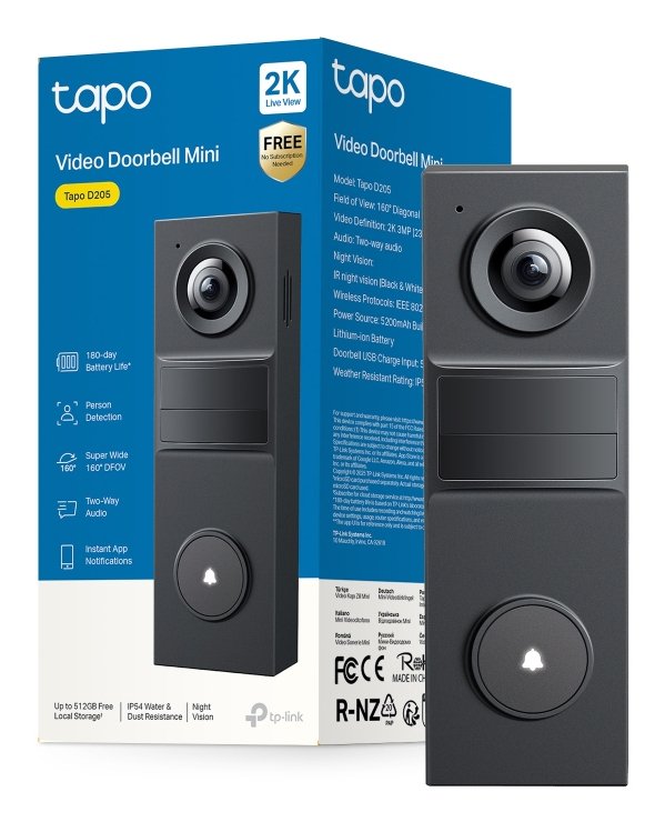 Tp-Link Tapo Doorbell Smart Td20 Black