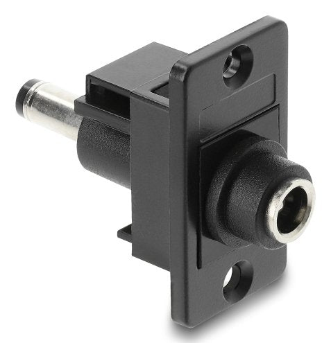 Delock Panel Mount Dc 5,5 X 2,1 Mm Hembra A Dc 5,5 X 2,1 Mm Macho Negro