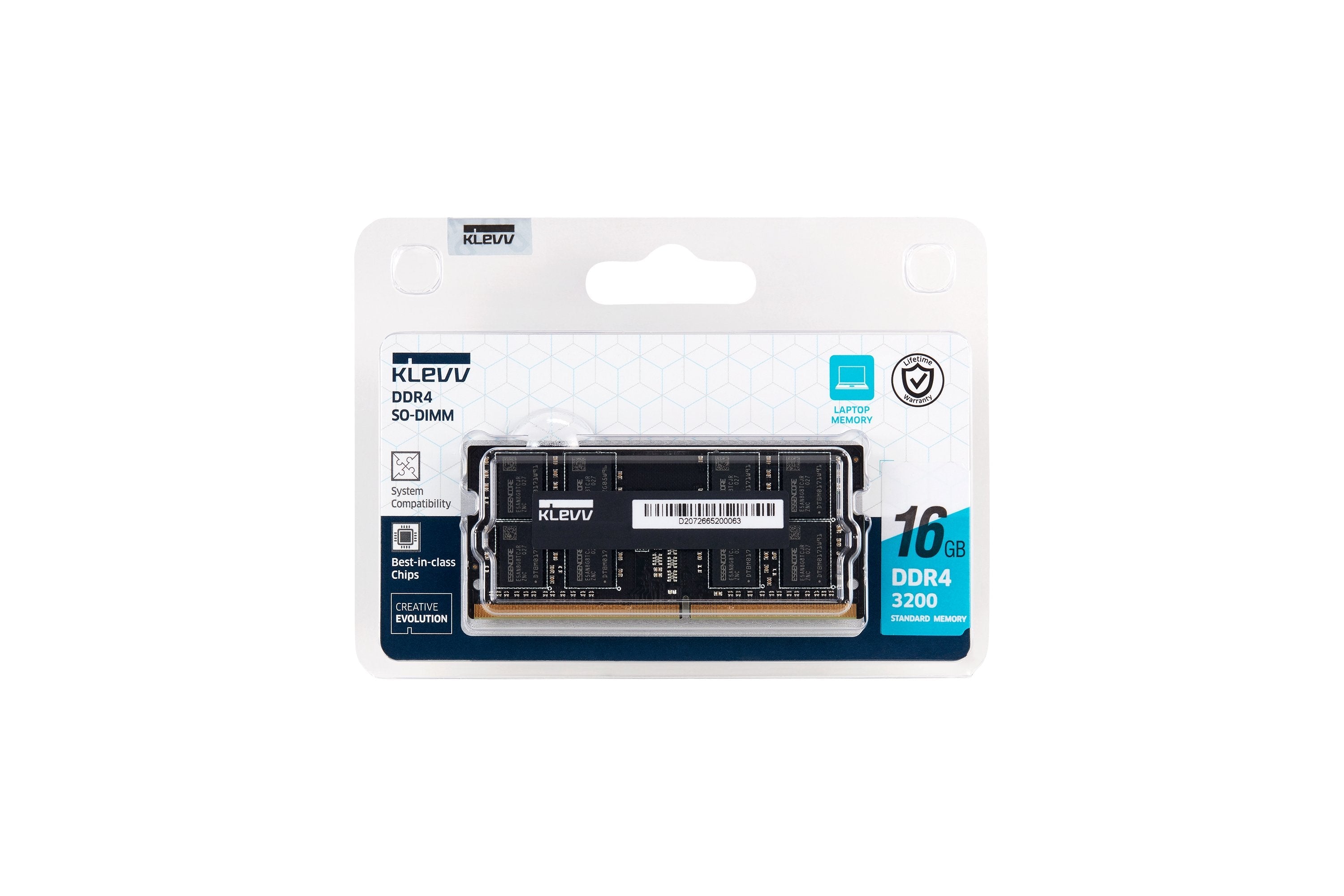 Memoria  Klevv 16 Gb Ddr4-Ram So-Dimm Pc3200  Cl22 Tray