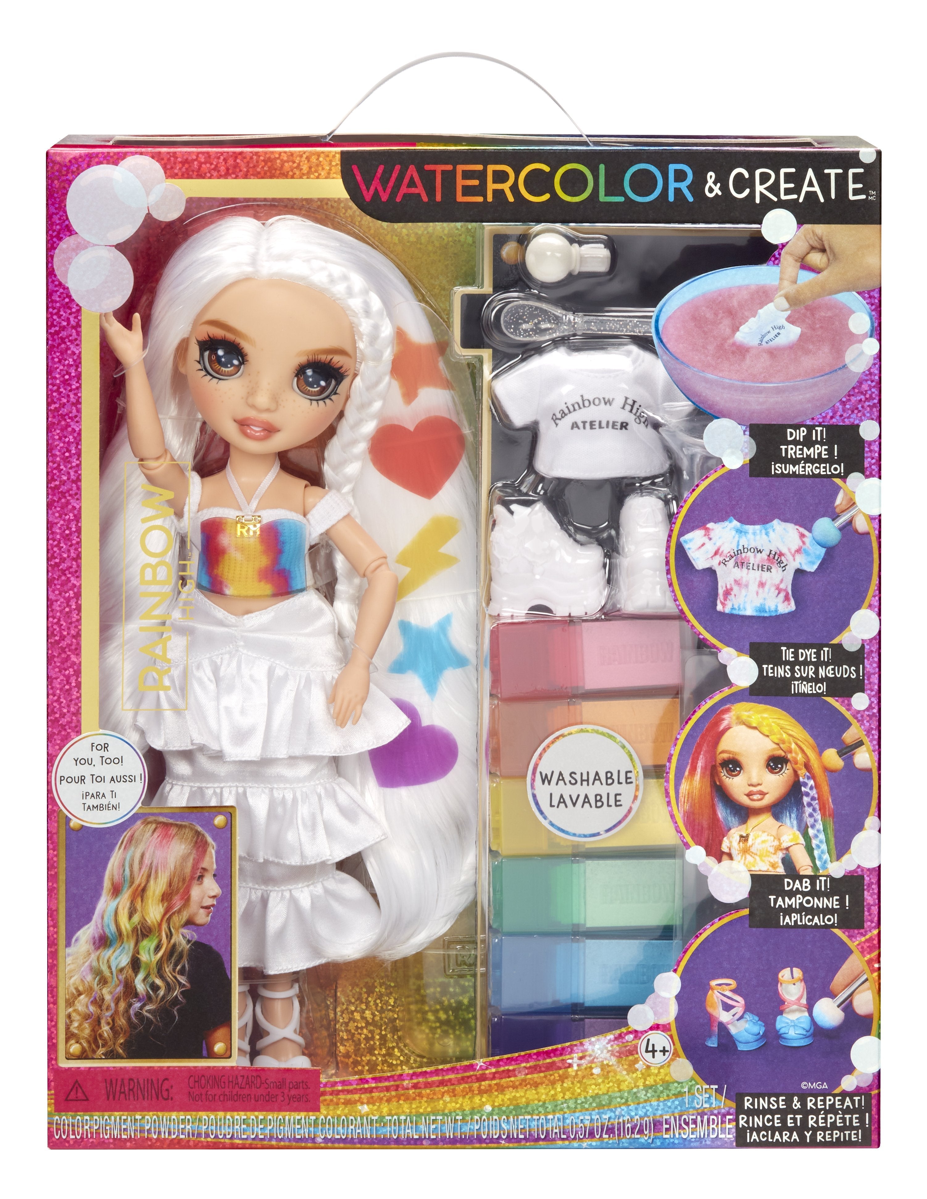 Muñeca  Mga Entertainment Rainbow High Acuarela Y Crear  - Ojos Marrones 507598-Euc