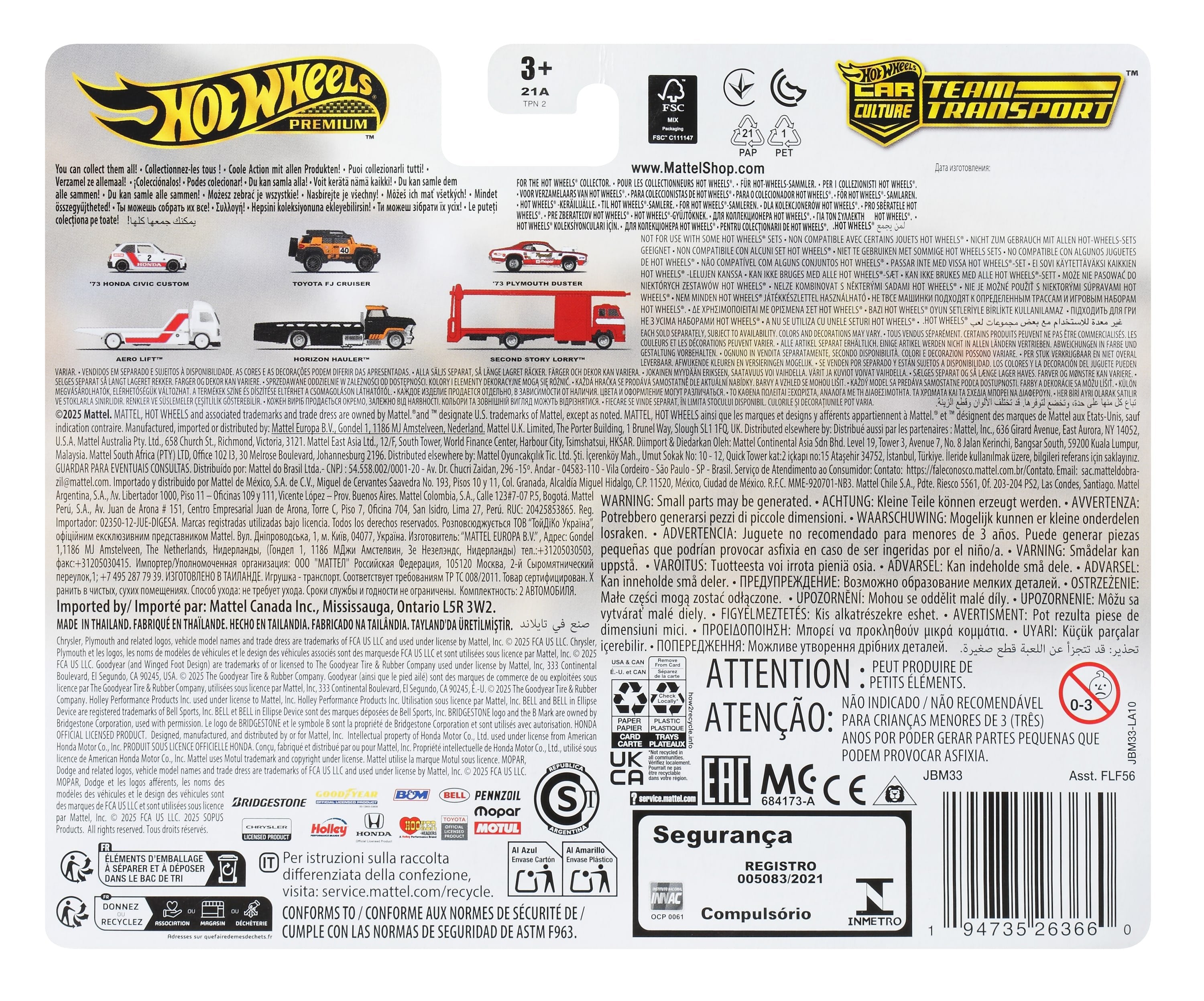 EAN 194735263660 - Hot Wheels TOYOTA FJ CRUISER imagen 2