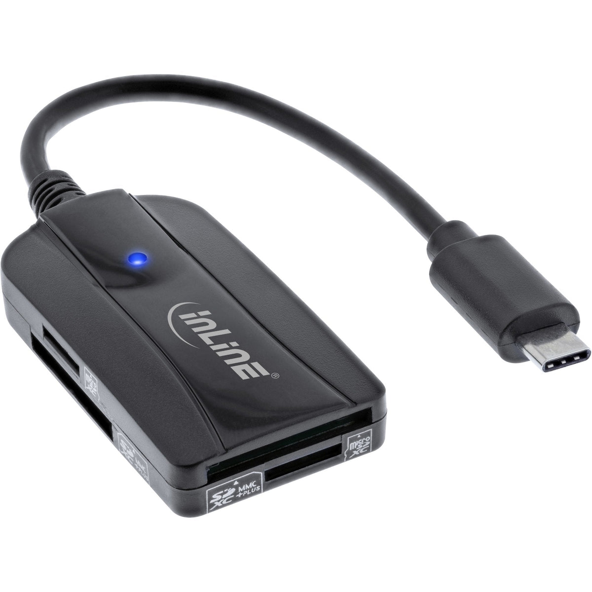 Lector De Tarjetas Inline Usb 3.1 Usb-C, Para Sd/Sdhc/Sdxc, Microsd, Compatible Con Uhs-Ii