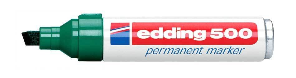 Rotulador Permanente Punta Biselada 2-7 Mm Verde Edding 500
