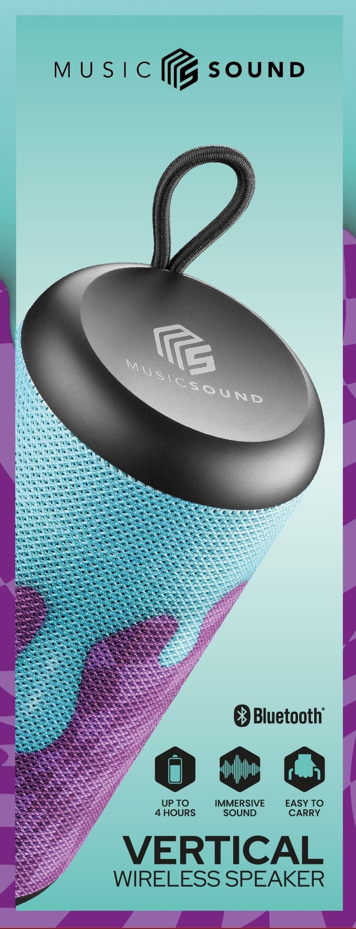 Music Sound 8018080483721 Altavoz Monofónico Portátil Violeta 5 W