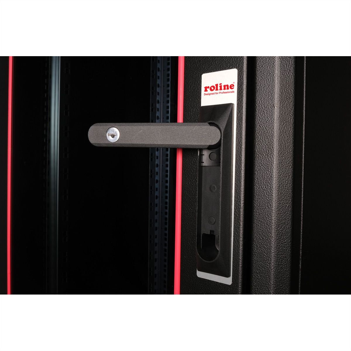 Roline 19-Zoll Netzwerkschrank Basic 22 He, 600x600 Bxt Glastr Schwarz