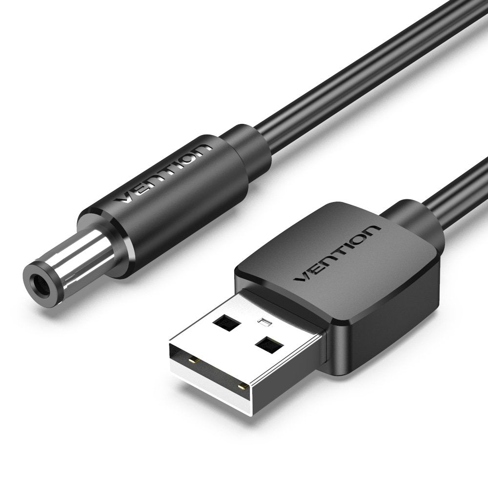 Cable Alimentación Vention Ceybf Usb-A Macho Dc 5.5mm 1m Negro