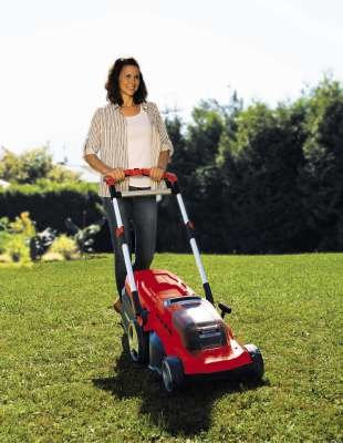 Cortacésped Inalámbrico Einhell Professional Rasarro 36/38, 36volt (2x18v) (Rojo/Negro, 2x Batería De Iones De Litio De 4,0 Ah) 3413180