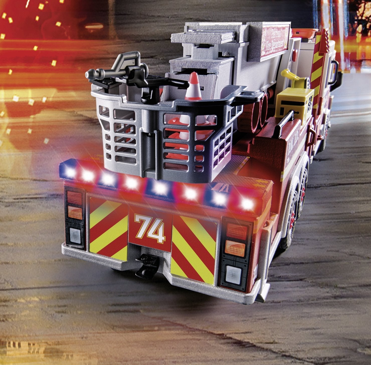 Playmobil Vehiculos De Rescate: Camion De Bomberos Con Escalera