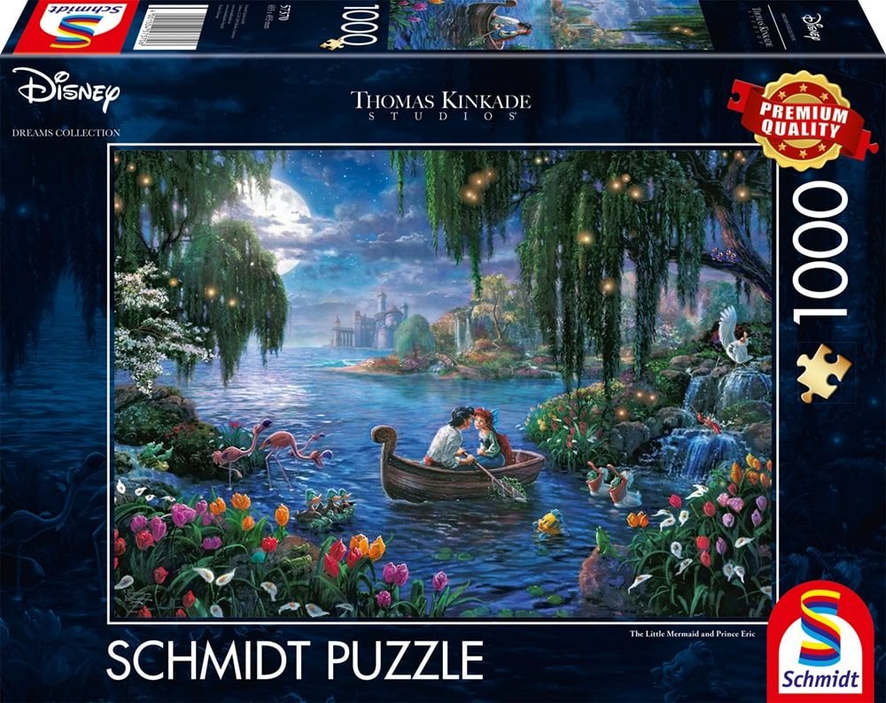 Puzzle Schmidt Spiele Thomas Kinkade Mudios: The Little Mermaid And Prince Eric, Puzzle 57370