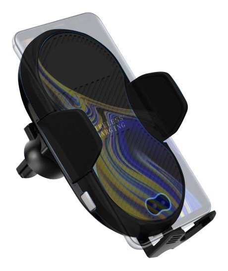 Techly 108781 Automatic Car Smartphone Holder With Wireless Induction Qi Charger 10w