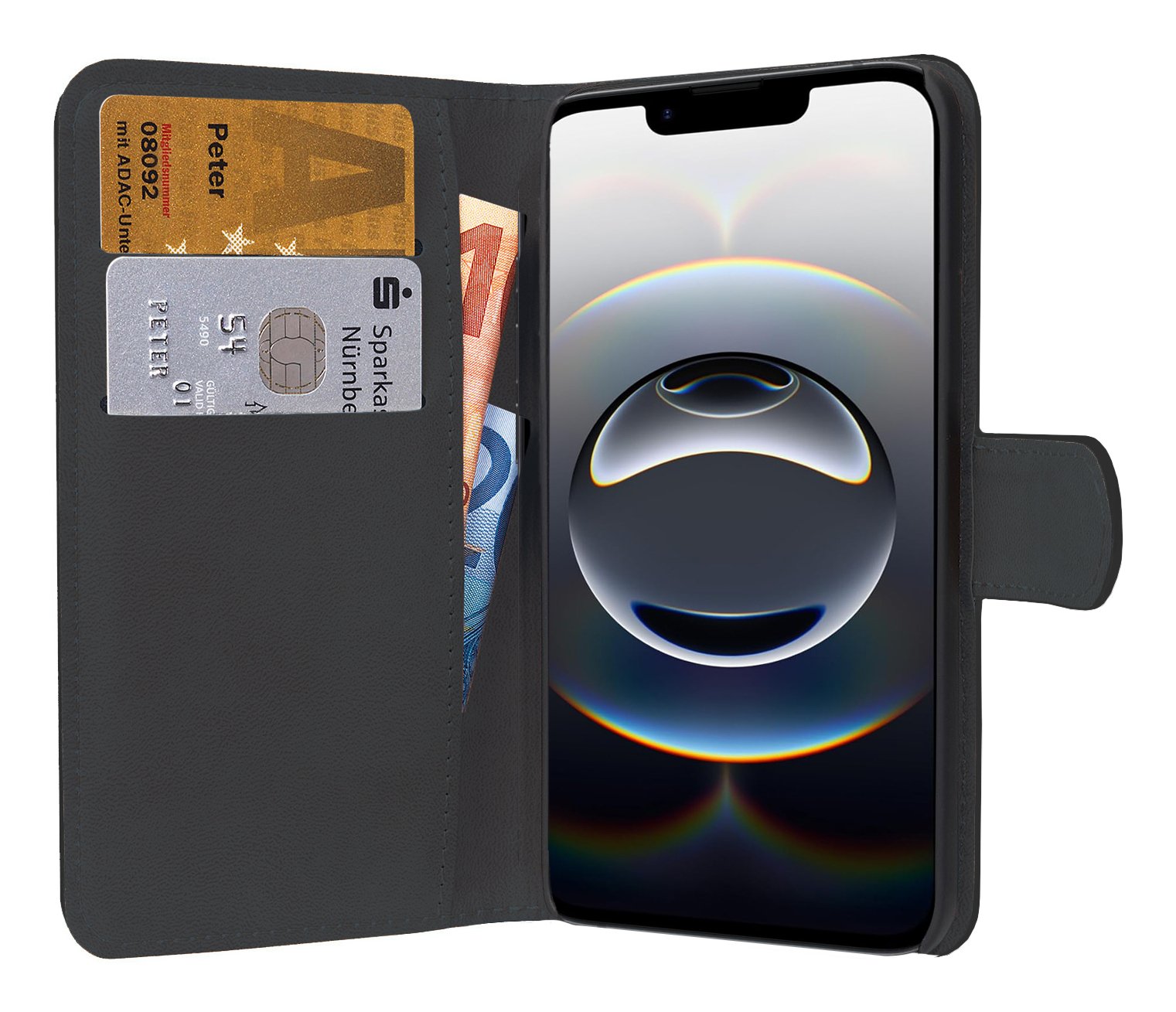 Pedea Book Cover Classic Fr Apple Iphone 16e, Schwarz