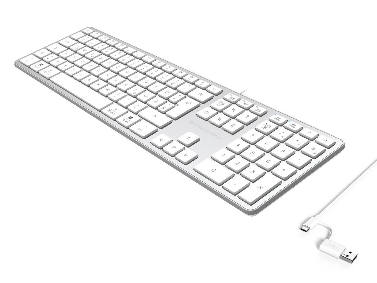 Conceptronic Usb Teclado Slim Usb-A/Usb-C Layout De Ws
