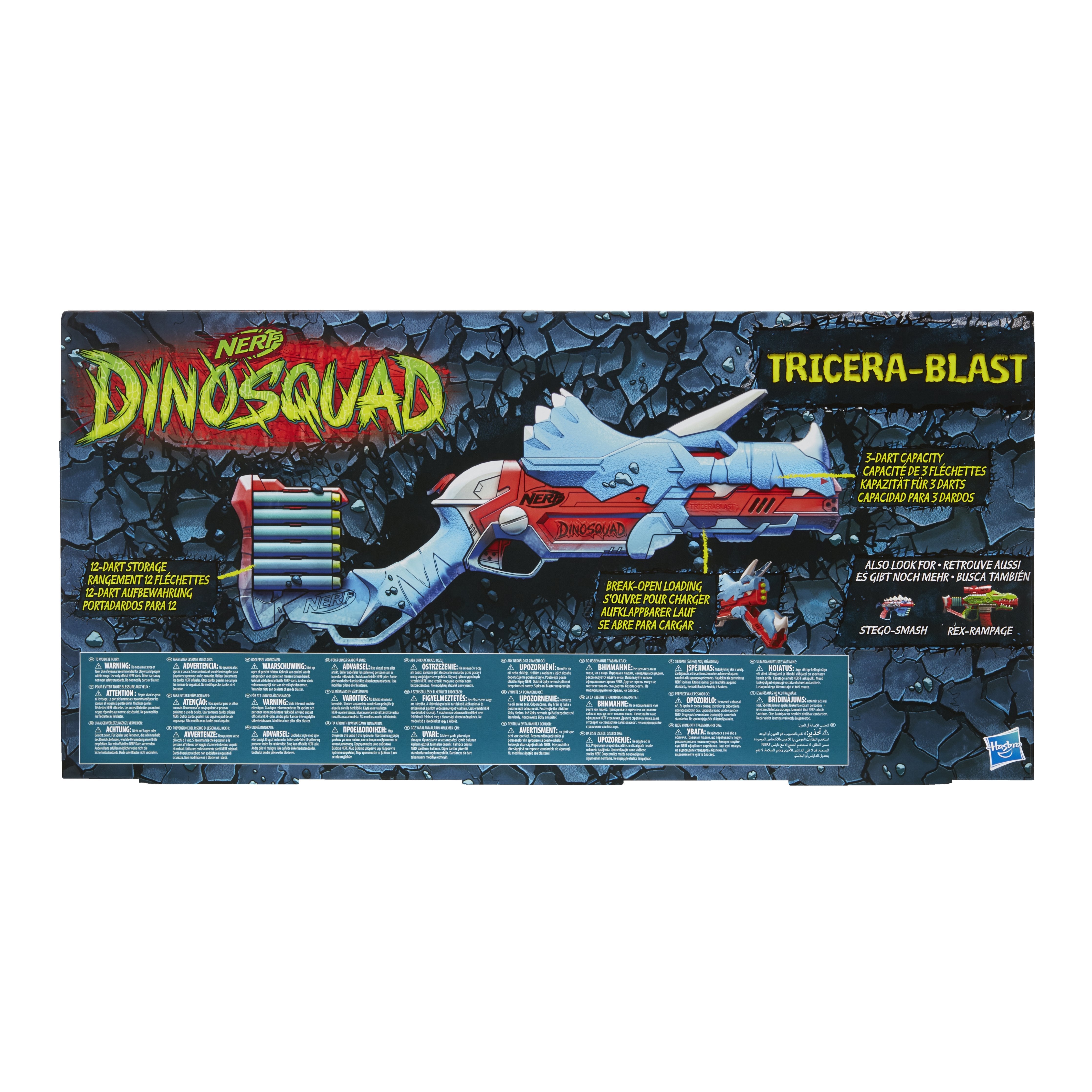 Pistola Nerf Hasbro Nerf Dinosquad Tricera Blast,  F0803eu4