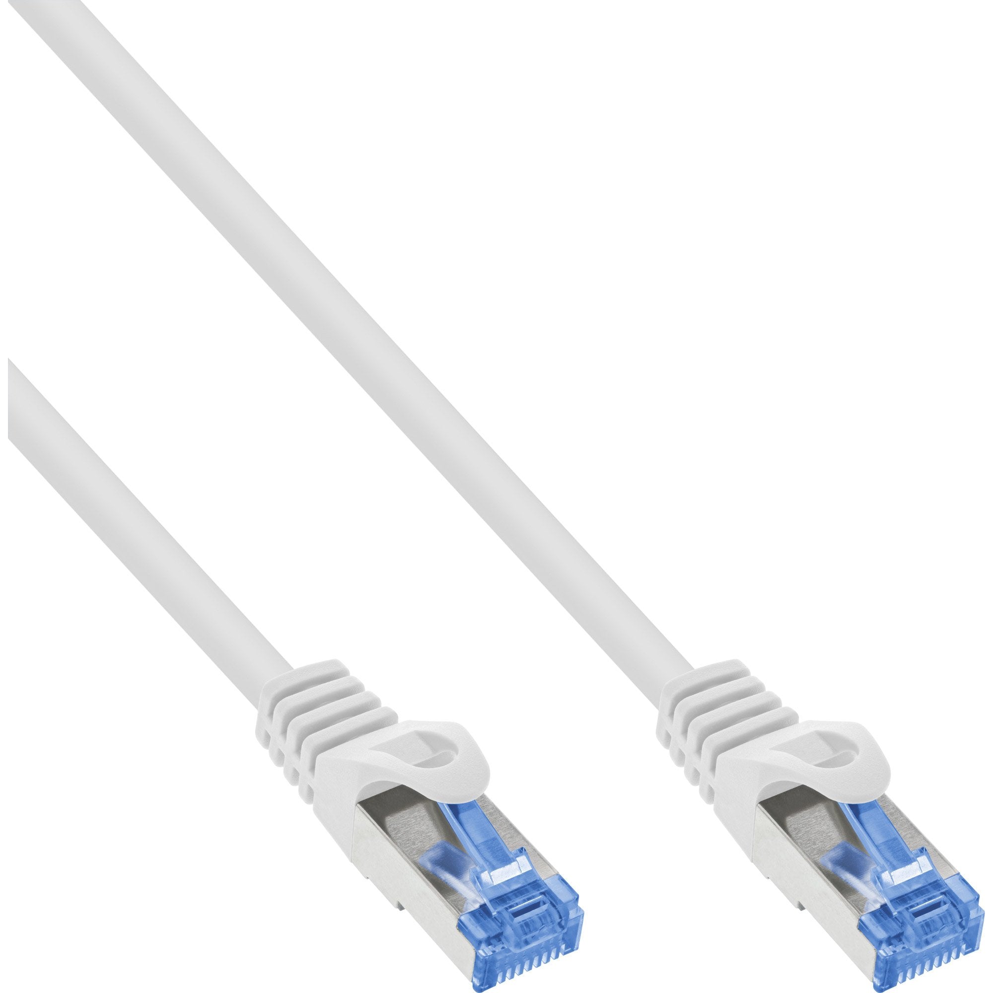 Cable De Red Inline, Cat.6a, S/Ftp, Tpe Flexible, Blanco, 0,5 M