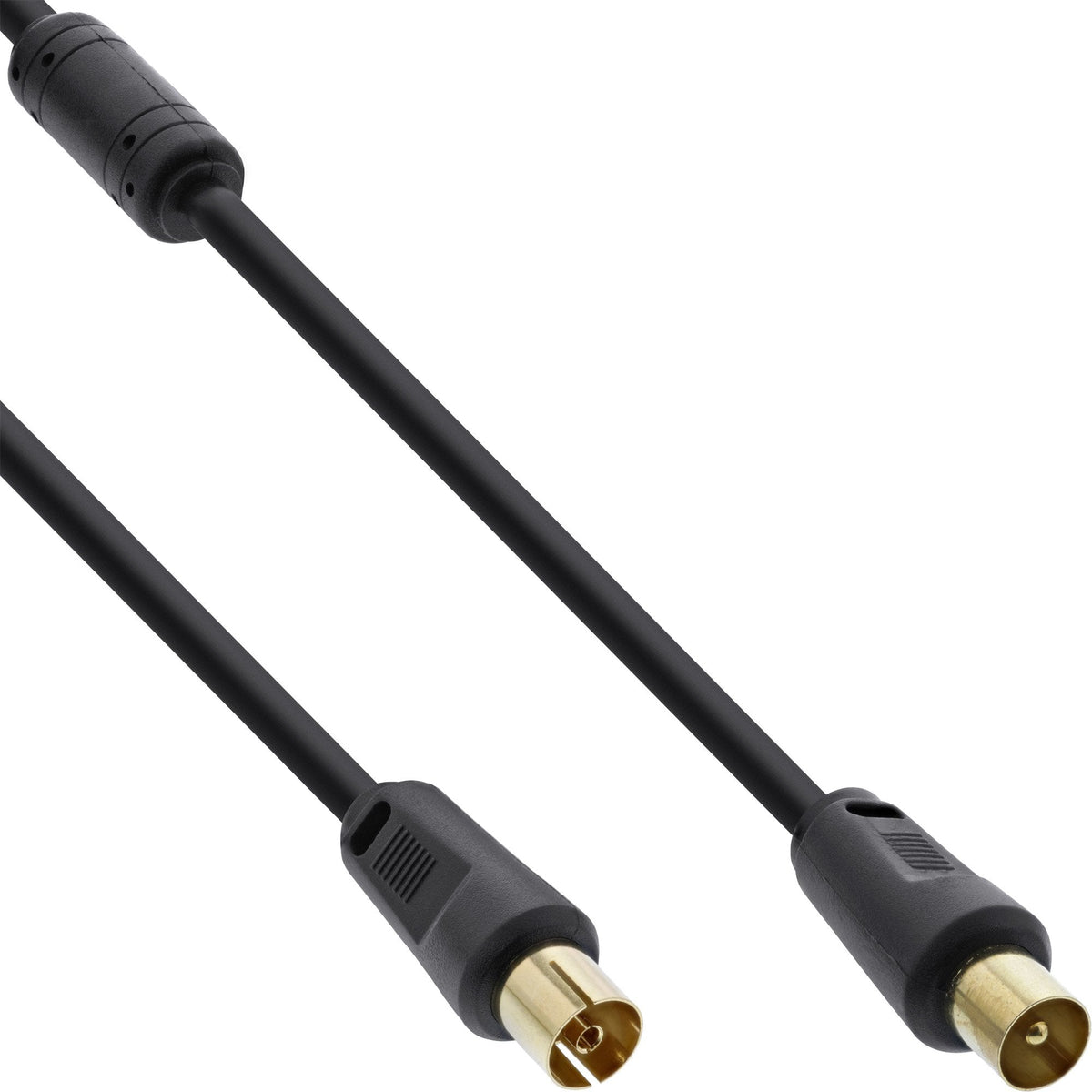 Cable De Antena Inline 2x Blindado >85db Negro 2m