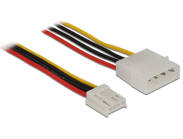 Delock Stromcable 4 Pin Stecker > 4 Pin Floppy Buchse 40 Cm