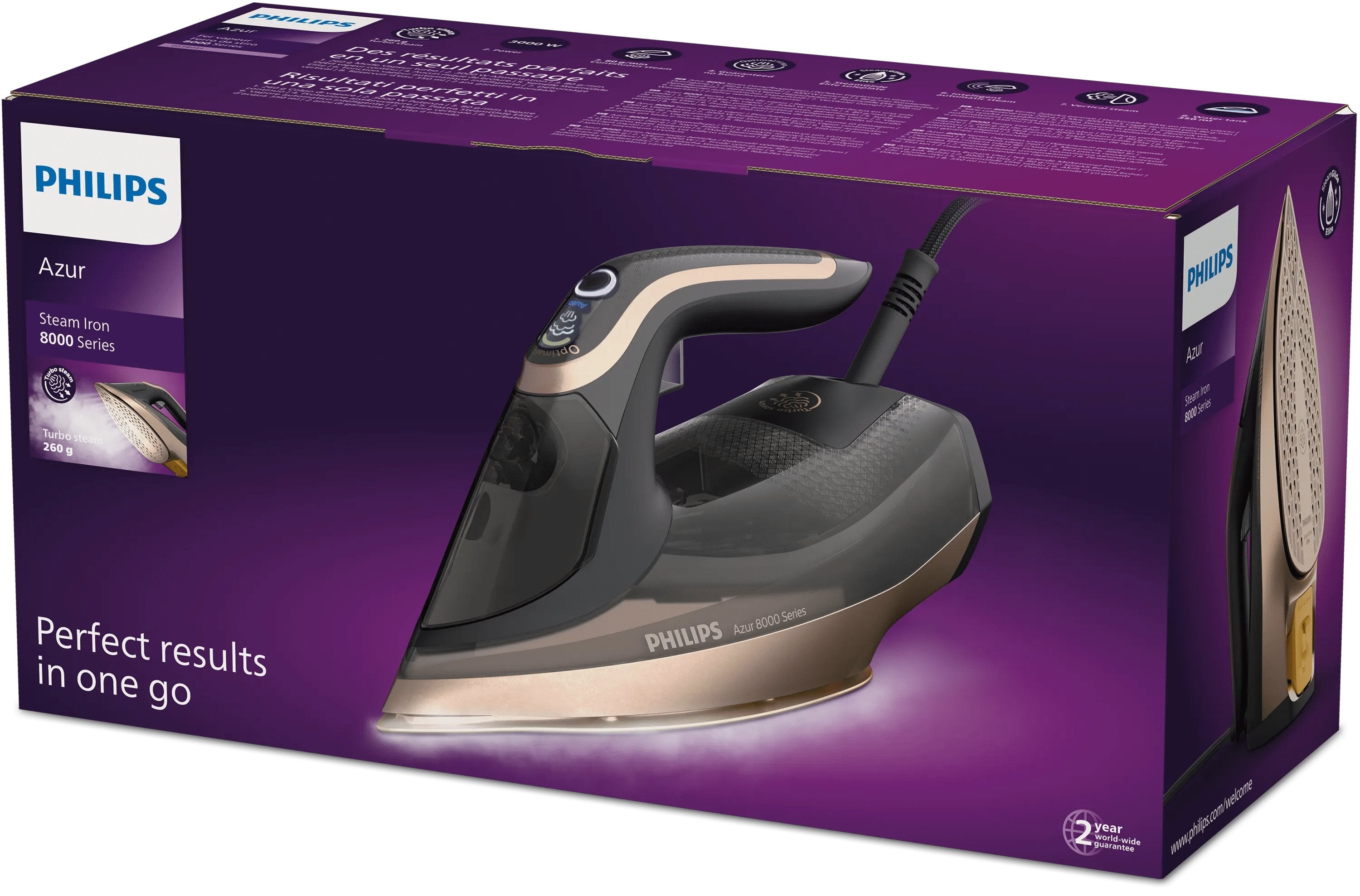 EAN 8720389004698 - Philips DST8041/80 plancha Plancha a vapor Suela SteamGlide Elite 3000 W Negro imagen 3