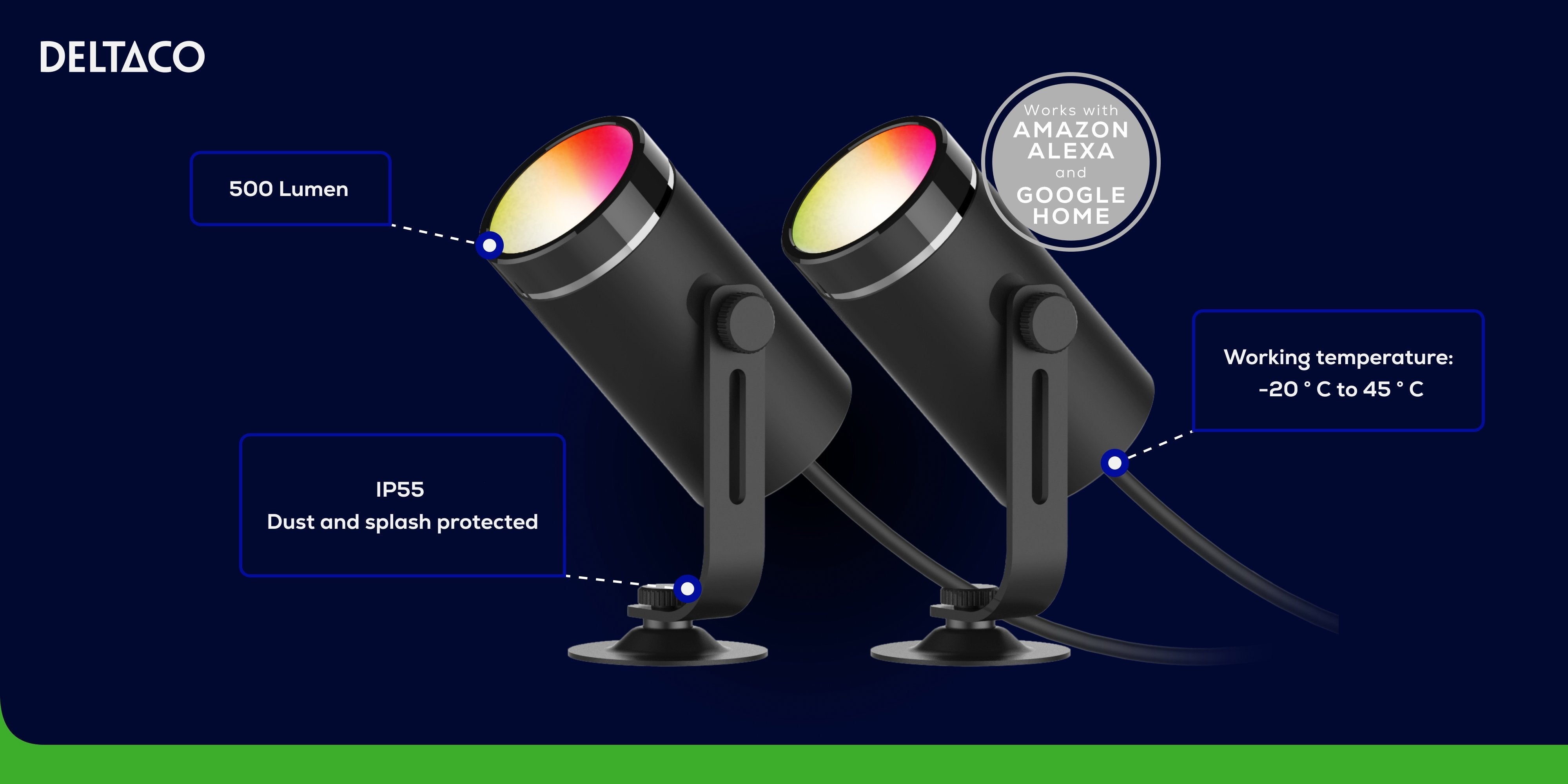 EAN 7333048051387 - Deltaco SH-GLK01 iluminación inteligente Iluminación inteligente para jardín Wi-Fi 6 W imagen 4