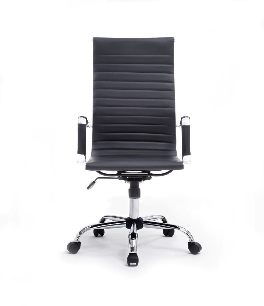 Silla De Oficina Equip Respaldo Alto Color Negro Recubrimiento Pu De Alta Calidaddiseño Ergonomico