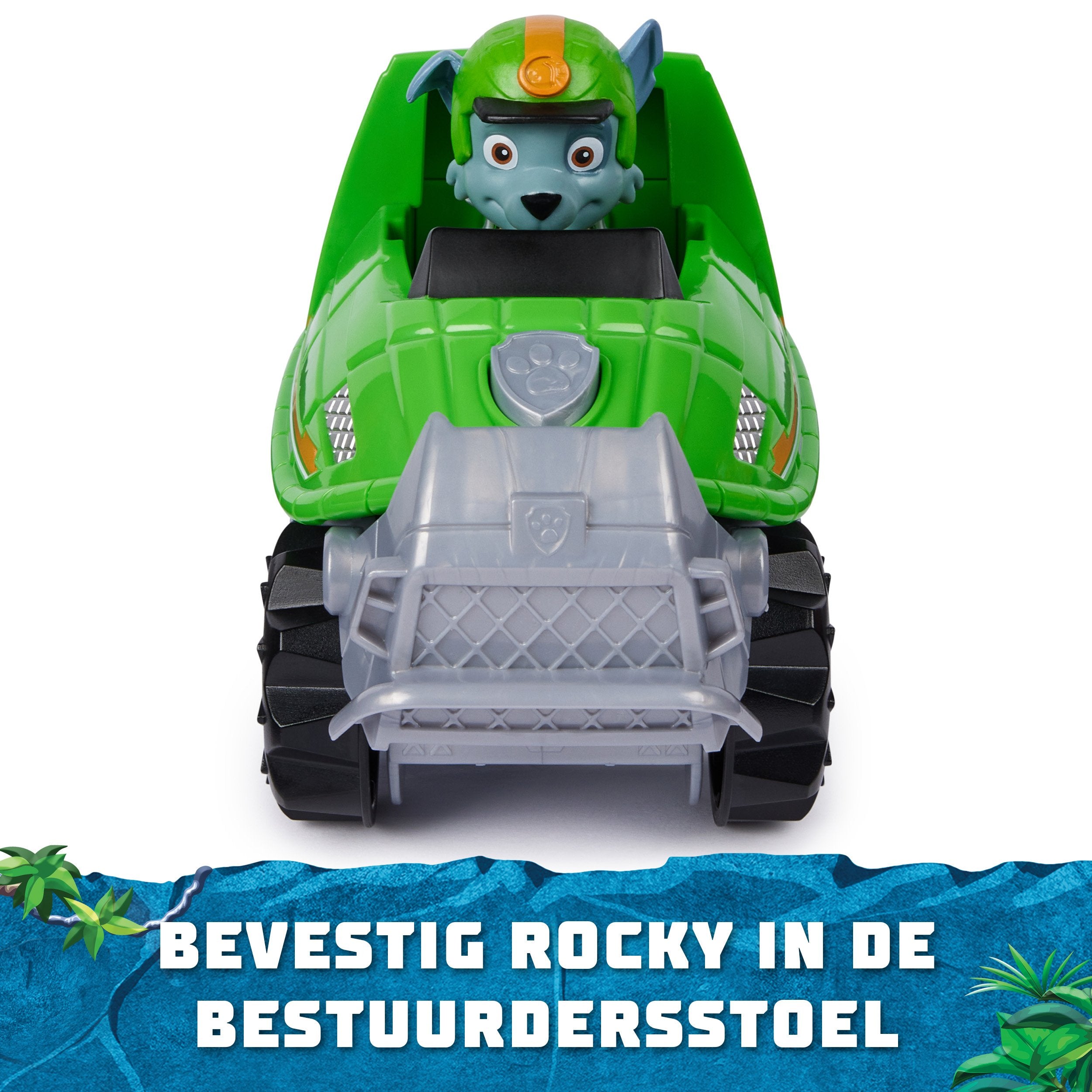 Spin Master Paw Patrol Jungle Pups - Vehículo De Tortuga Mordedora Con Vehículo De Juguete Con Figura Rocosa 6067763