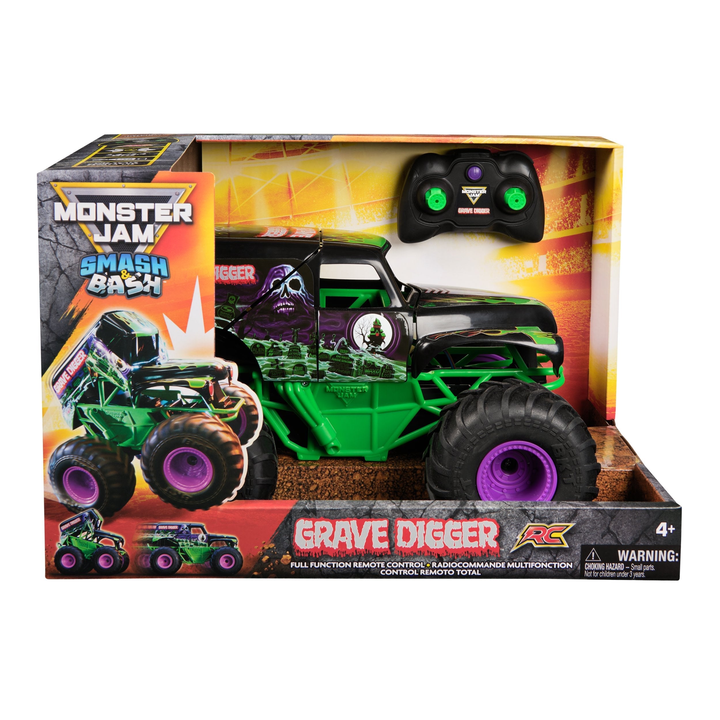 Spinmaster Monster Jam - Smash 'N Bash Grave Digger, (Massstab 1:15) 6072500