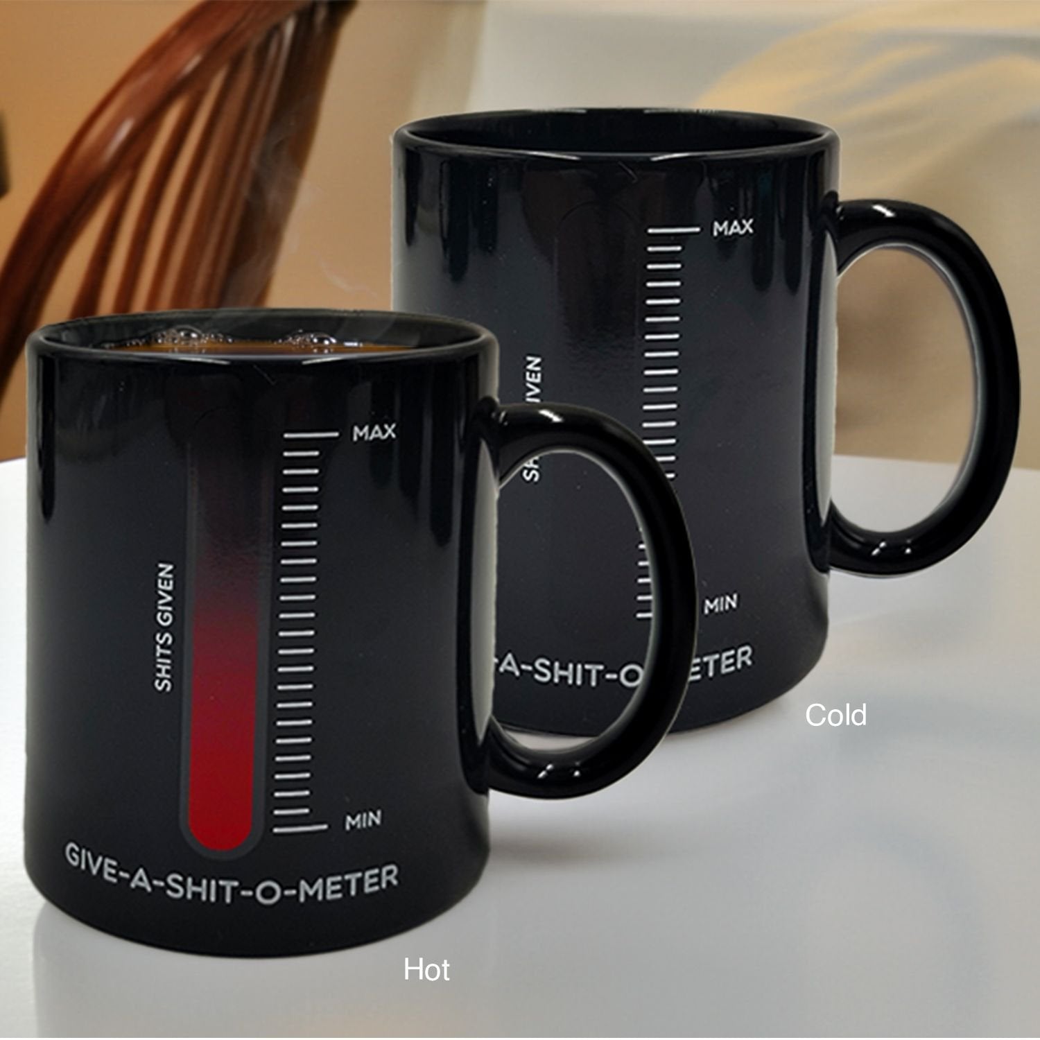 Mad Monkey - Tasse "Give A Shit" - Con Farbwechsel