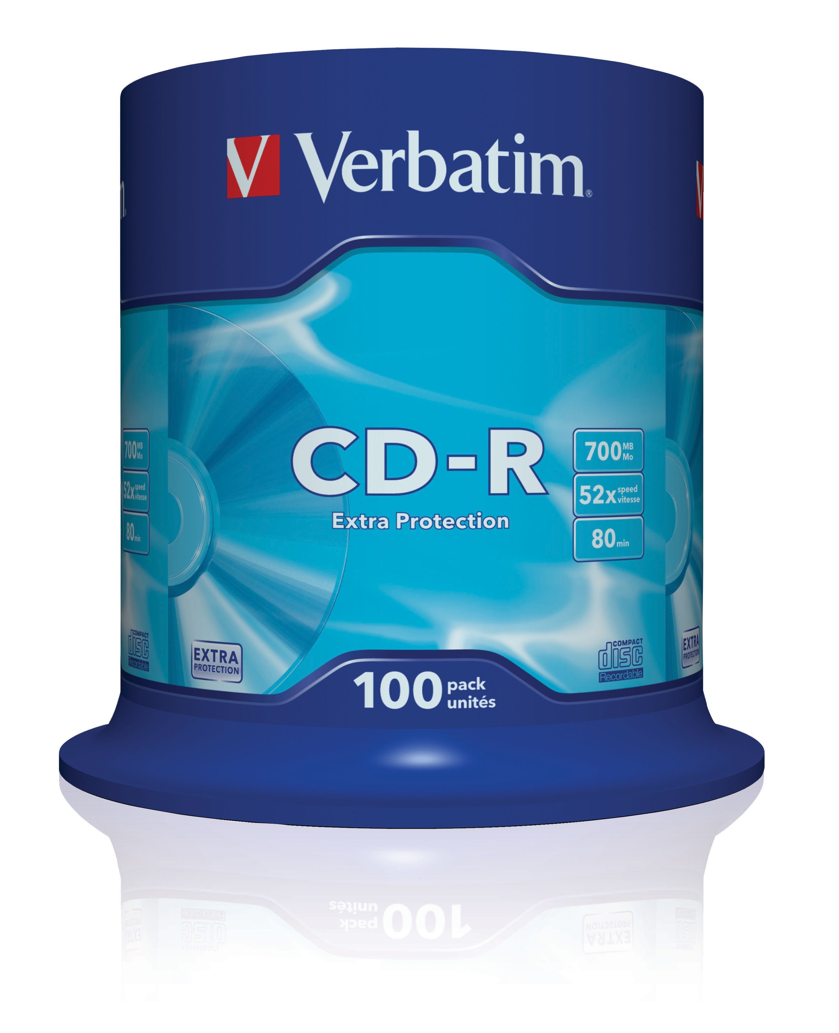 Verbatim Cd-R 700mb 52x 80 Min. Tarrina 100 43411 (4)