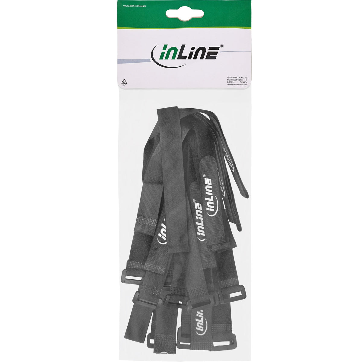 EAN 4043718190225 - InLine 59945S presilla Nylon Negro 10 pieza(s) imagen 4