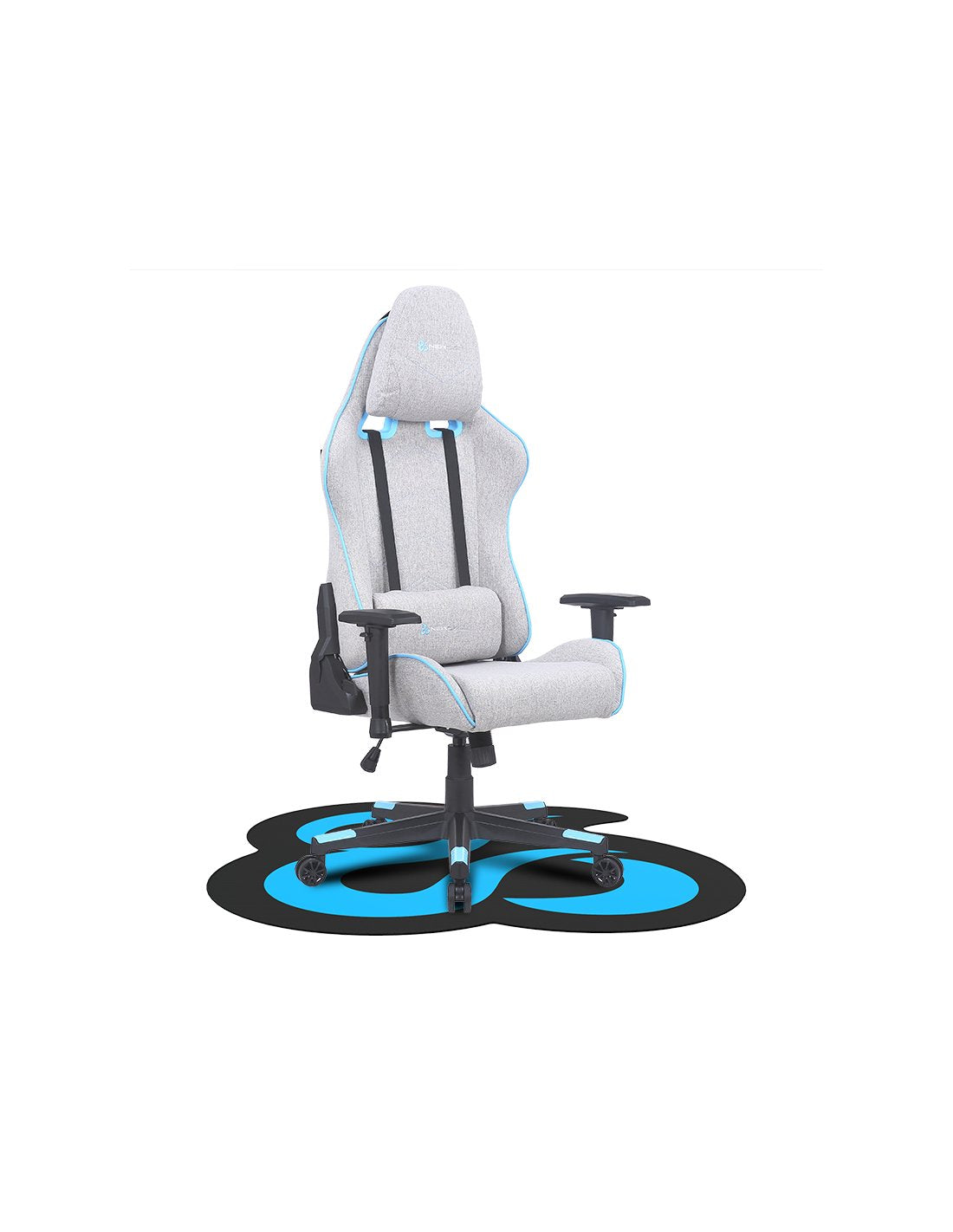 Alfombrilla De Suelo Newskill Floorpad Para Silla Gaming Borde Cosido Negro Azul