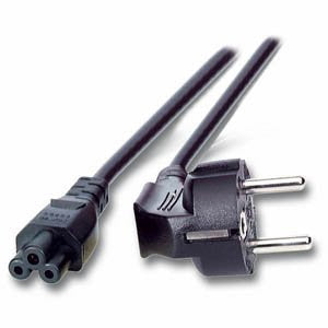 Efb Netzcable Schutzkontakt 90°-C15 180°,Sw,1.8m,3x0,75mm