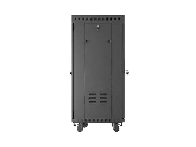 Lanberg Rack Cabinet 19" Free-Standing 24u 600x600 Flat Pack With Glass Door Lcd Negro V2