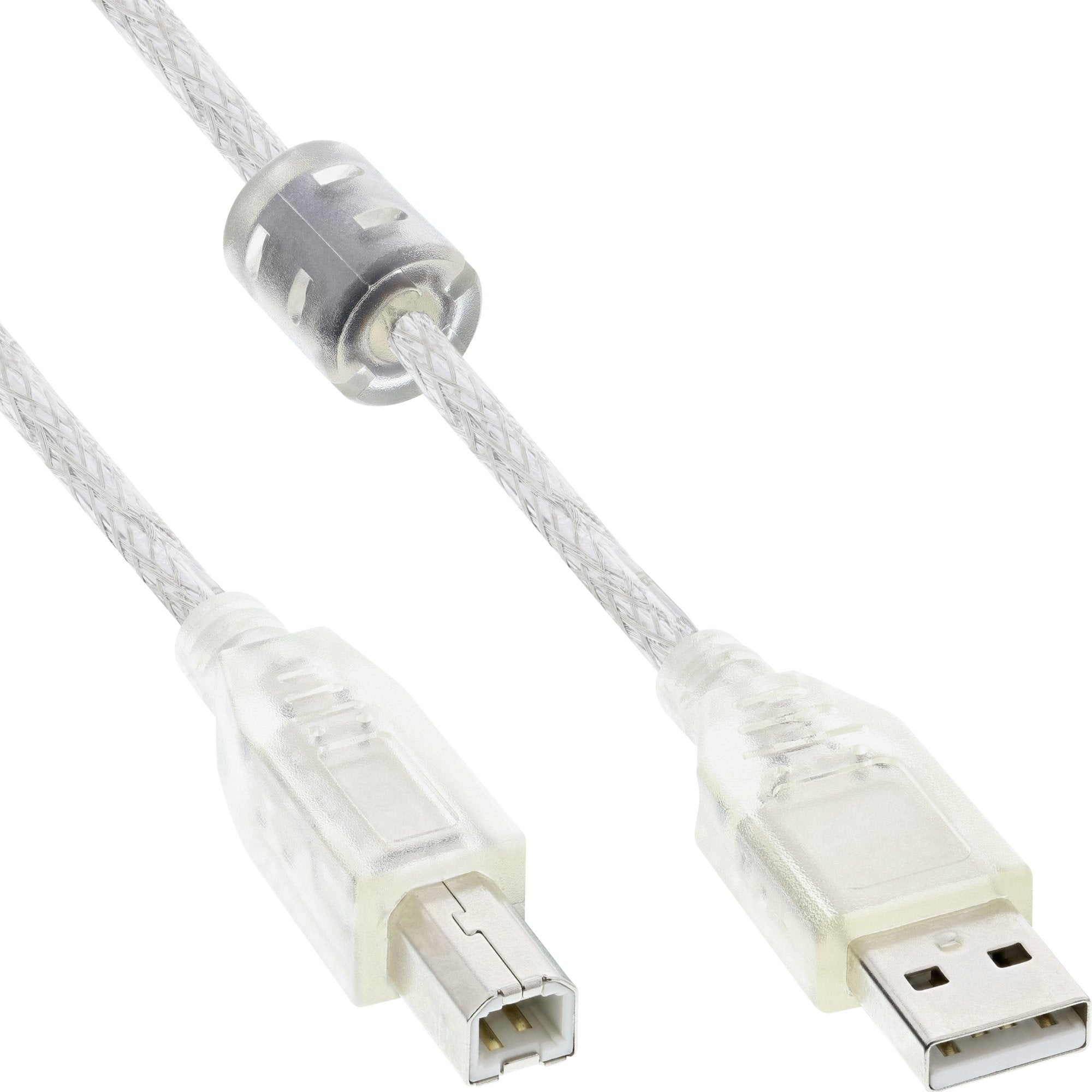 Inline Usb 2.0 Cable A A B Macho Con Inductancia De Ferrita 5m