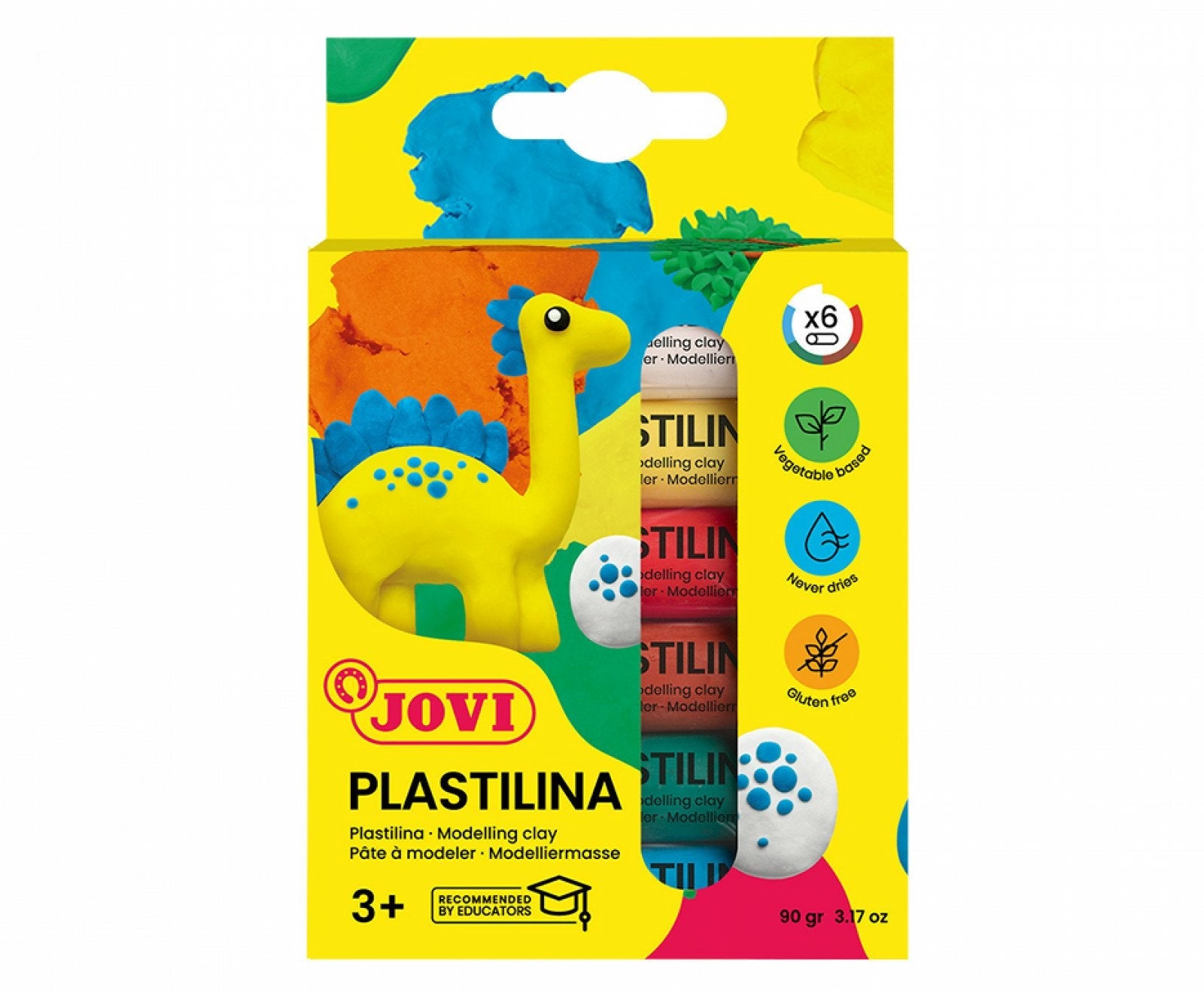 Estuche Plastilina Jovi 90/6/ 6 Unidades/ 15g/ Colores Surtidos